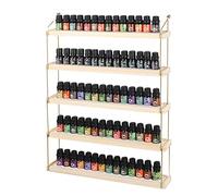 J JACKCUBE Design MK482B Étagère Murale à 5 Niveaux pour 70 Bouteilles avec Cadre doré et Support en Bois