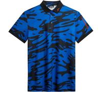 J Lindeberg Golf Short Sleeve Performance Polo Shirt Nept Ntcl Bleu 2X Grand. Male