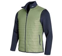 J.Lindeberg Martino Quilt Veste de golf imperméable hybride pour homme, Vert huile., M