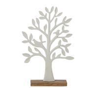 J-line Arbre sur Base - Aluminium - Blanc/Naturel - Large