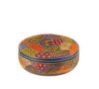 J-Line Boîte + couvercle DEHLI rond en bois de mangue