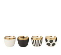 J-Line Boîte de 4 tasses en céramique mélangée