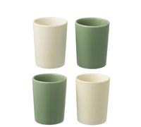 J-Line Boîte de 4 tasses en céramique vert/blanc