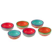 J-Line Boîte de 6 bols Mumbai Terracotta Mix