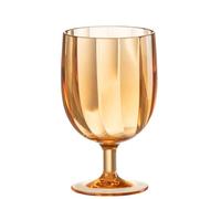 J-Line Boîte de 6 verres à vin en plastique orange