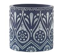 J-Line Bougie - Citronella - céramique - Bleu/Blanc - Large