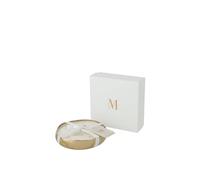 J-line Bougie parfumée Livia dans un bol en métal doré de 19 cm