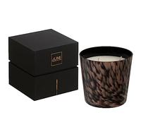 J-Line Bougie parfumée Noa - Sandalwood - Verre - Noir/Or - Small - 50H
