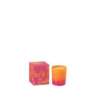 J-Line Bougie Parfumée Oasis - Summer in The Air - Verre - Orange/Rose - Small