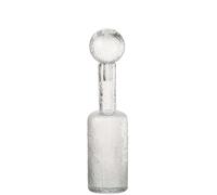 J-Line Bouteille décorative Relief - Verre - Transparent - Medium