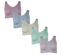 J-Line Brassière de sommeil confortable pour femme - Sans armatures - Sans coutures, mauve, XL