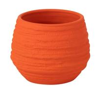J-Line Cache-Pot Fiesta - céramique - Orange - Small - Ø 14 cm