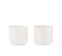 J-Line cache-pot Gen - céramique - blanc - extra large - 2 pièces - Ø 21 cm