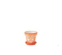 J-Line cache-pot Granada Handmade + Painted - céramique - orange - small - Ø 21 cm