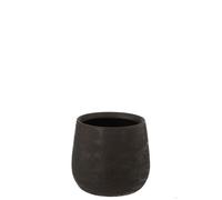 J-Line cache-pot Irrégulier - céramique - noir - medium - Ø 19 cm