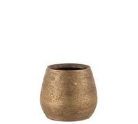 J-Line cache-pot Irrégulier Rugueux - céramique - or - medium - Ø 20 cm