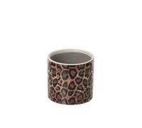 J-Line cache-pot Leopard - céramique - marron/noir - small