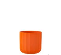 J-Line cache-pot Summer - céramique - orange - large - 2 pièces - Ø 18.5 cm