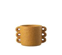 J-Line Cachepot Zenia Ceramique Ocre Medium