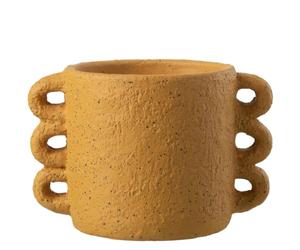 J-Line Cachepot Zenia Ceramique Ocre Medium
