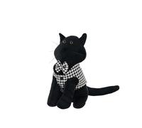 J-Line cale-Porte Chat Pied-De-Poule - Polyester - Noir/Blanc