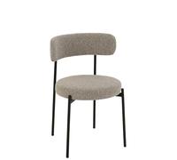 J-Line Chaise Boucle CONTREPLAQUE/Polyester Gris/Noir