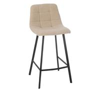 J-Line Chaise de Bar Kent en métal/Polyester Blanc