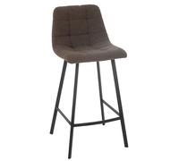 J-Line Chaise de Bar Kent en métal/Polyester Marron