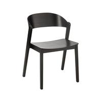 J-Line Chaise LAGA Bois DE Chene/CONTREPLAQUE Noir