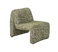 J-line Chaise Longue Margo - contreplaqué/Tissu - Vert foncé