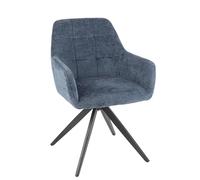 J-Line Chaise LOUNA Acier/Acrylique Bleu