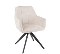 J-line Chaise Louna Tourne et revient - Fer - écru