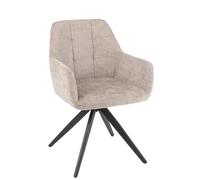 J-line Chaise Louna Tourne et revient - Fer - grège