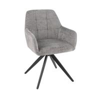 J-line Chaise Louna Tourne et revient - Fer - Gris