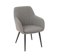 J-Line Chaise Miles Acier/Mousse Gris