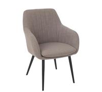 J-Line Chaise Miles Acier/Mousse Taupe