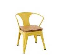 J-Line Chaise pour Enfant Evi - métal - Jaune - 2 pièces