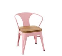 J-Line Chaise pour Enfant Evi - métal - Rose Clair - 2 pièces