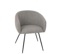 J-Line Chaise Wales Acier/Mousse Gris