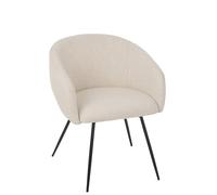 J-Line Chaise Wales Acier/Mousse Ivoire