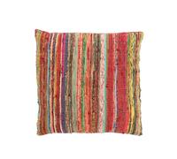 J-Line Coussin carré Chindi Mélange Coton/Polyester