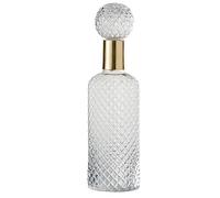 J-Line décoration Bouteille + Bouchon Relief - Verre - Transparent - Large