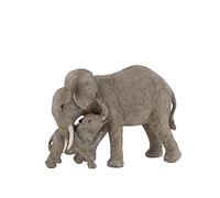 J-line décoration Elephant Câlin - polyrésine - Gris - H 20.5 cm