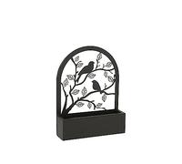 J-Line Decoration Murale/Pot De Fleur Oiseaux Metal Noir