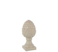 J-Line décoration Pomme De Pin Brillant - porcelaine - beige - medium