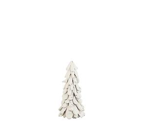 J-Line décoration Sapin Enneigé - Bois - Blanc - Medium