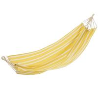 J-Line Hamac Rayures Coton/Polyester Jaune Vif/Blanc