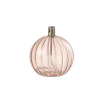 J-Line Lampe à huile nervurée - Verre - Rose - Petite