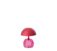 J-Line Lampe de Table Champignon - métal/verre - rose