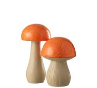J-Line Lot de 2 champignons d'extérieur MGO ORANGE
